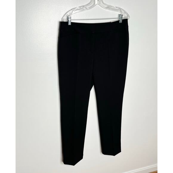 Ann Taylor Factory The Straight Dress Pants Women 10 Black Pleat Workwear Office - Picture 3 of 11